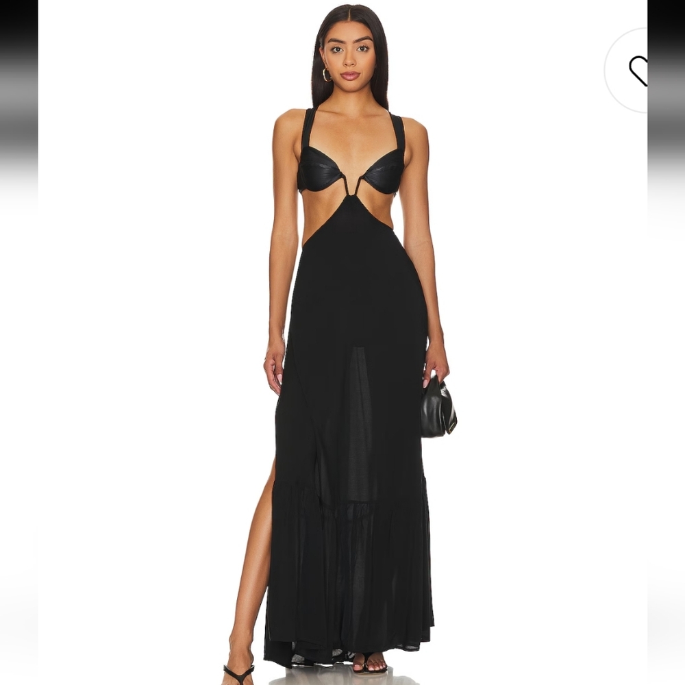 Hanna Long Dress in Black. BOAMAR. NWT